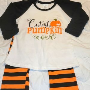New- Girls "Cutest Pumpkin Ever" Outfit size 2-3T